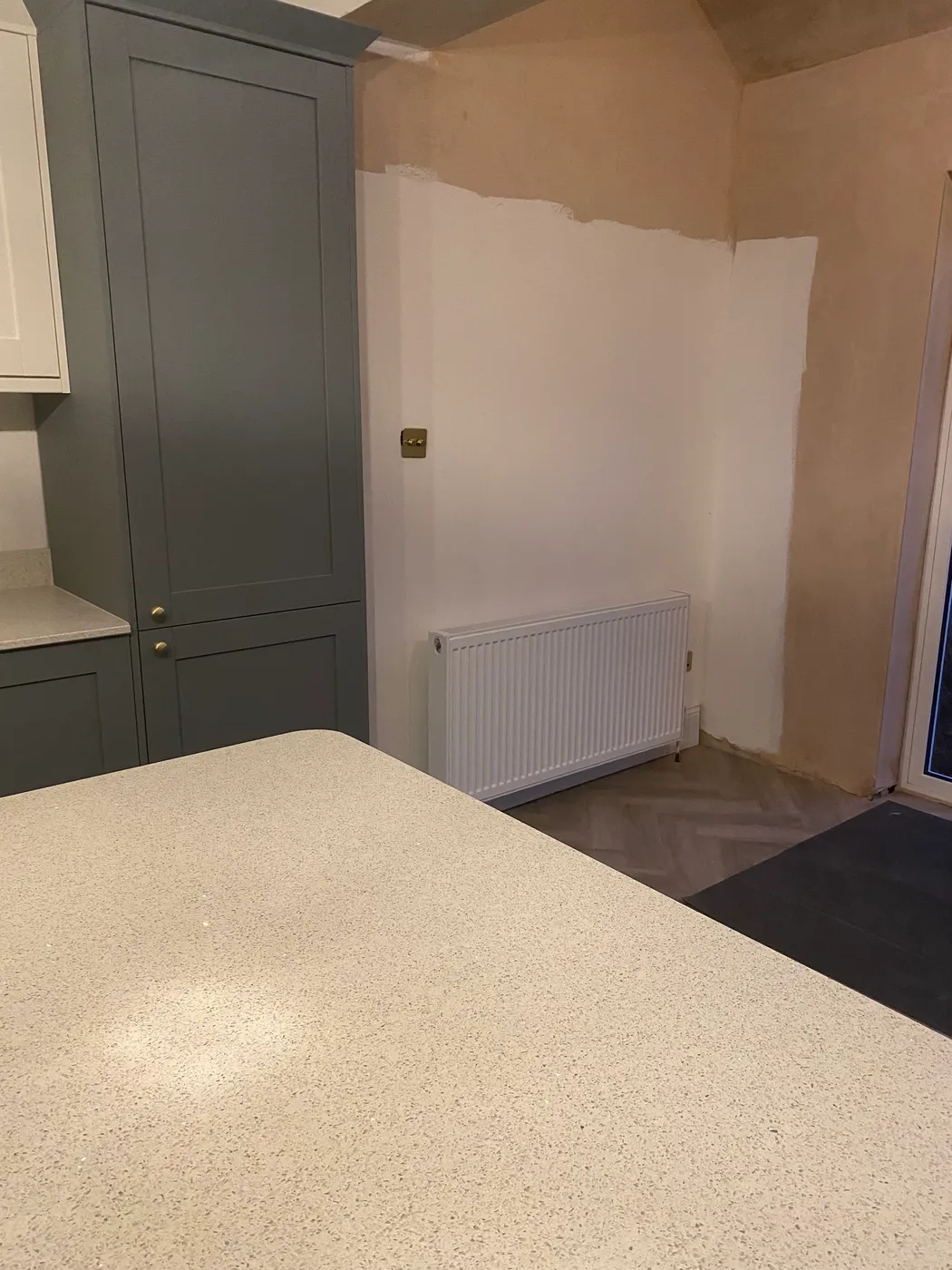 Shaker kitchen with tall larder units — Project Fox, Surrey & Sussex